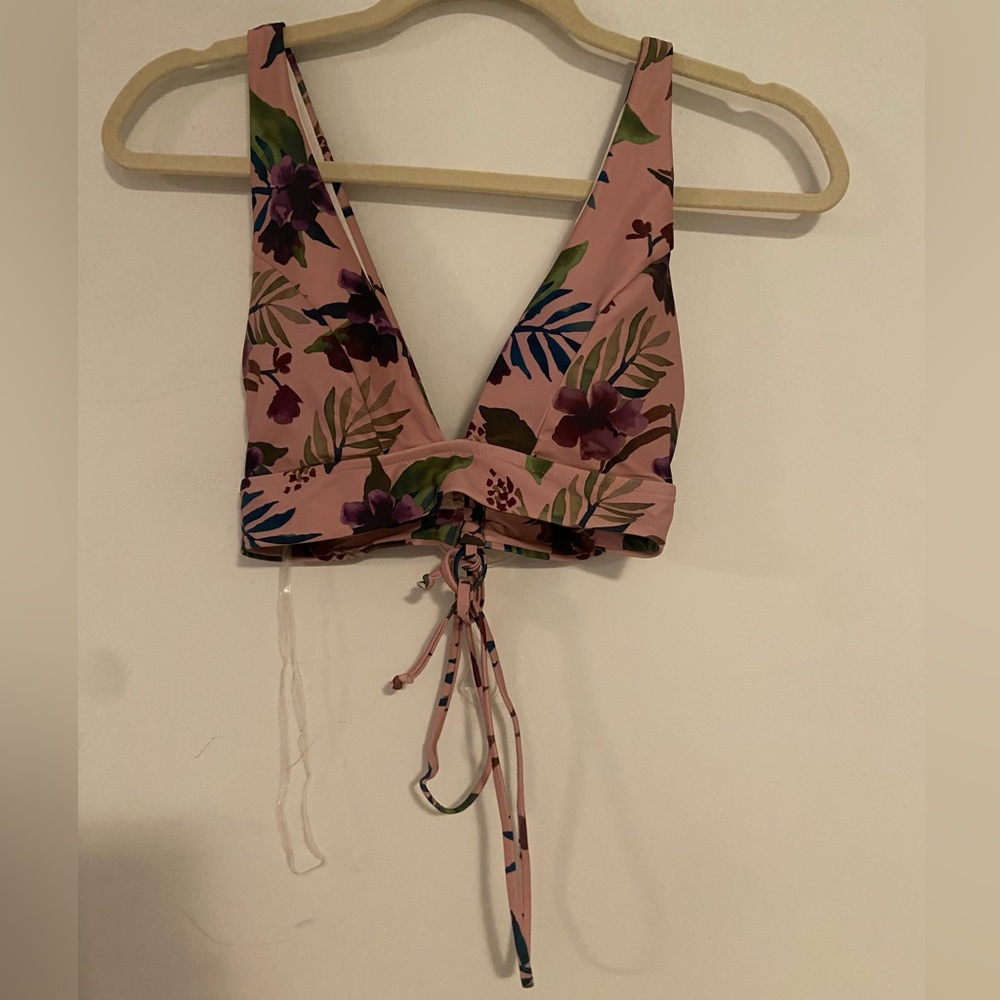 Floral Swim Top- Pink and Purple